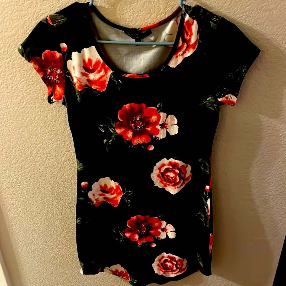Black floral dress
